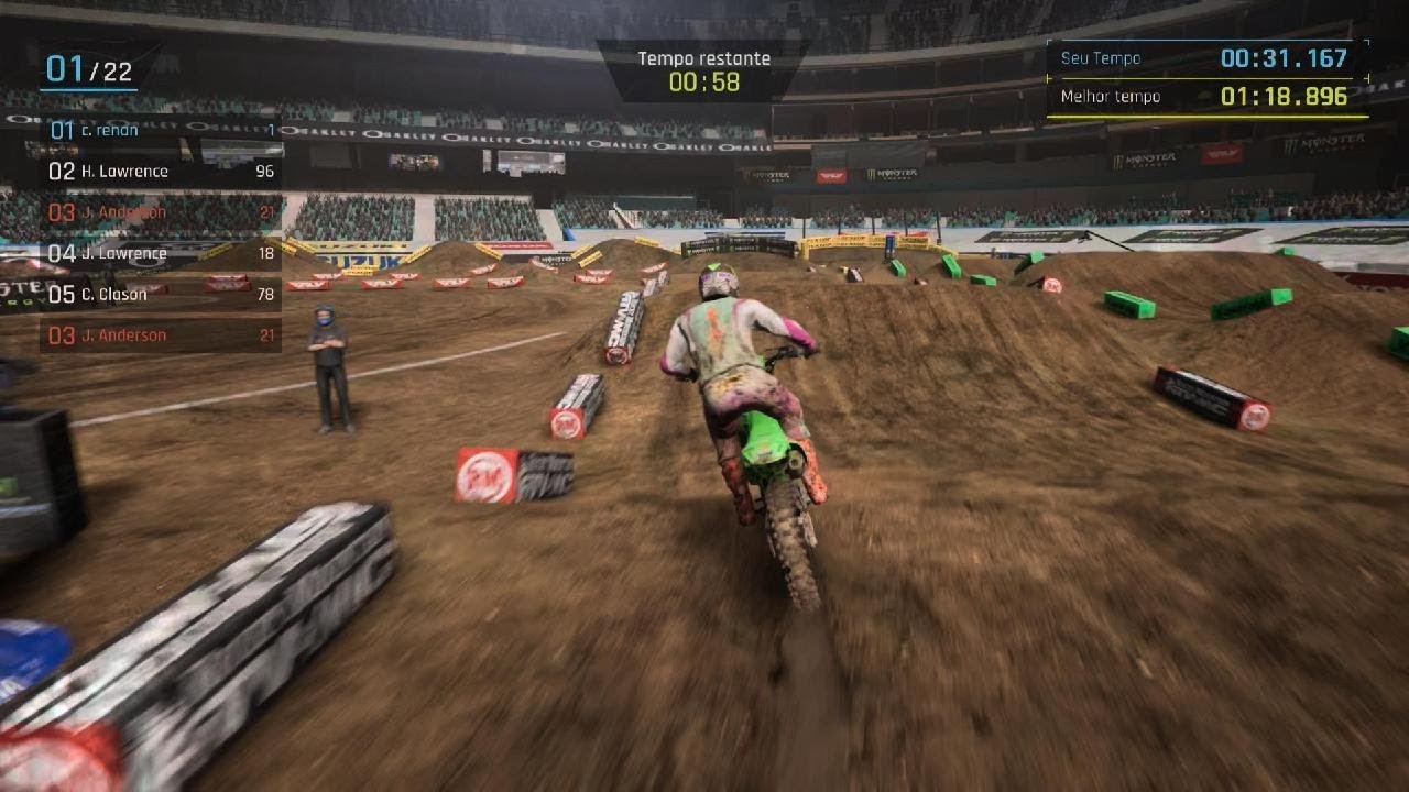 Monster Energy Supercross /medio /brincando