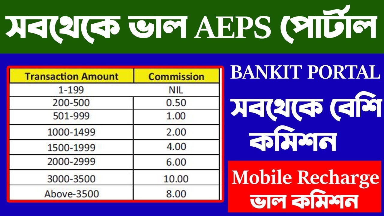 BANKIT Portal New AEPS Commission