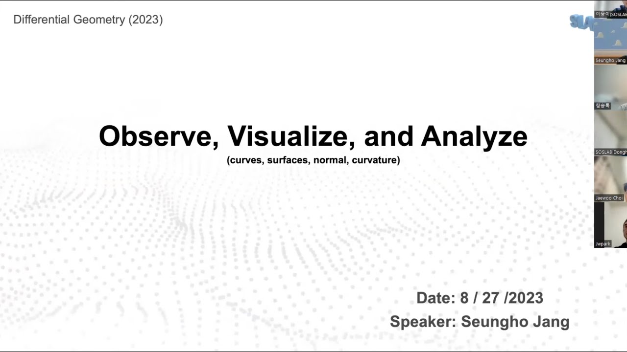 [3D Point Cloud Data Processing] Chapter 5. Differential Geometry - Observe, Visualize, and Analyze
