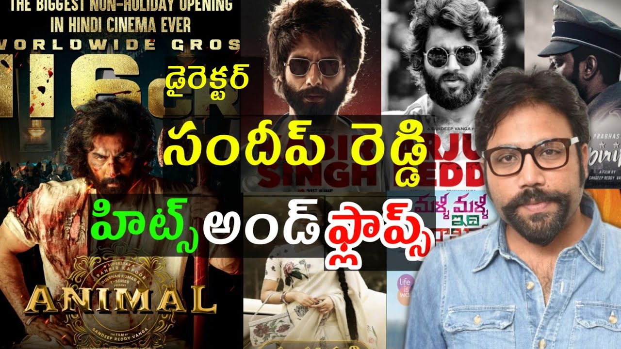 Director Sandeep Reddy vanga Hits and flops all movies list upto Animal movie Telugu entertainment9