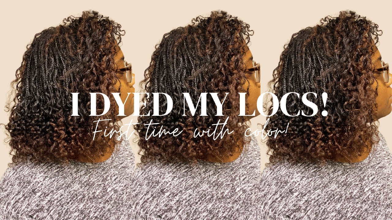 Dye my Microlocs with me! | Soft Ombre Brown Microlocs