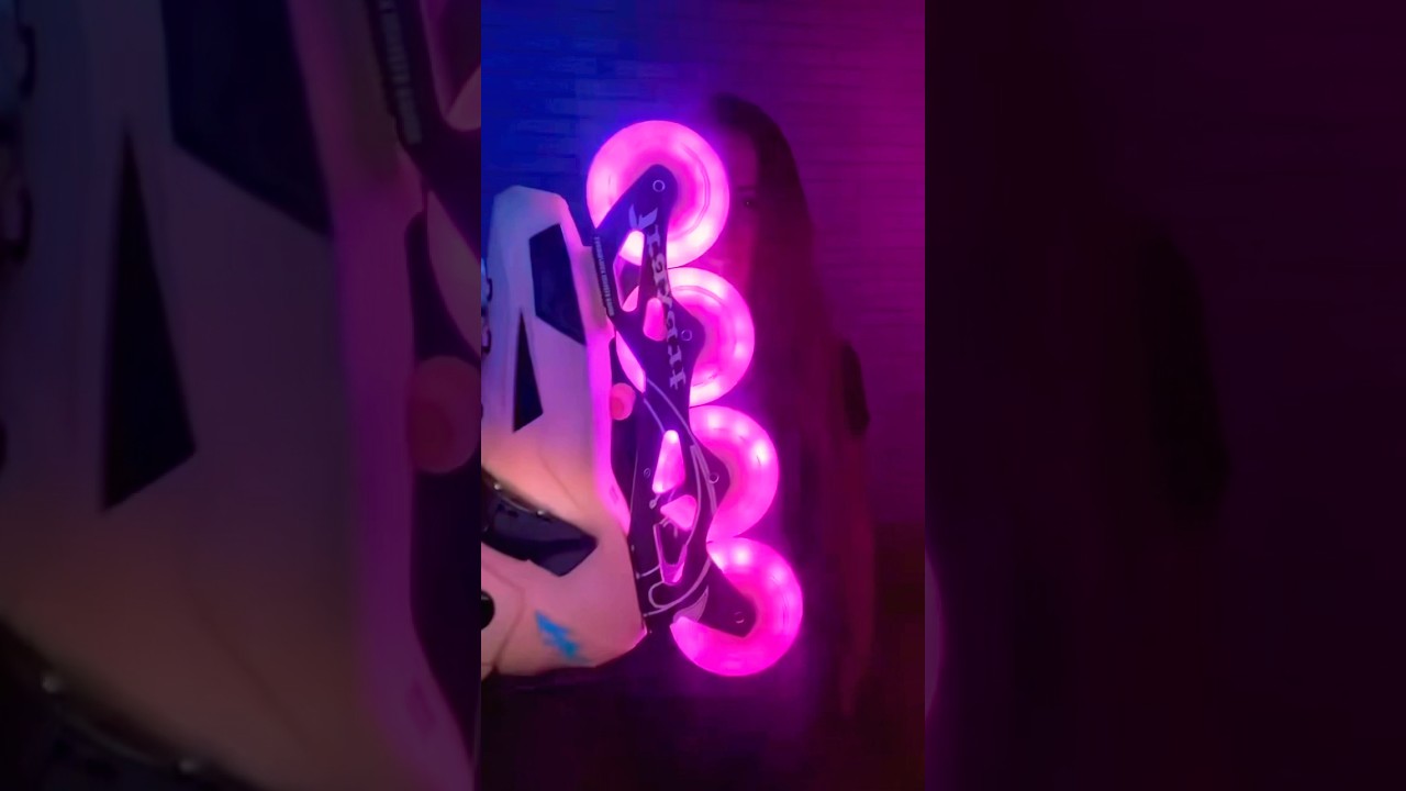 Essas rodas de led da @TRAXARTOFICIAL 🩷 #patinadoradoabc #patinsbrasil #patinsinline