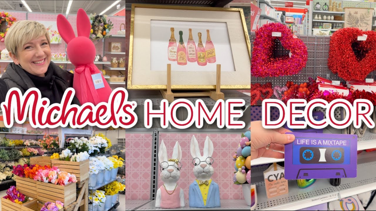 MICHAELS SEASONAL HOME DECOR COME SHOP WITH ME 2024  🐰 ❤️ 🍃