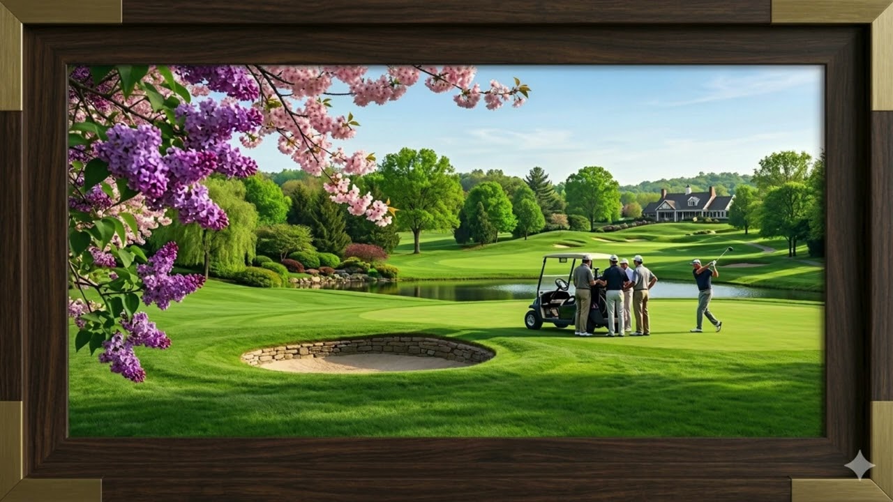 Spring means Golf! Get on the course with this 4K Frame TV Art | screensaver
