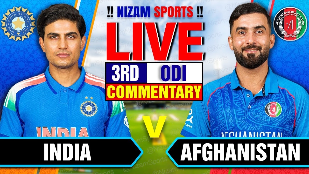🔴Live: India vs Afghanistan | 3rd ODI | Live Cricket Score & Commentary