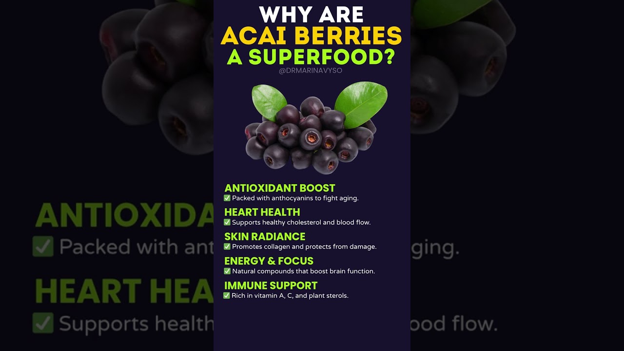 Why Are Acai Berries a Superfood? #superfoods #antioxidants #hearthealth