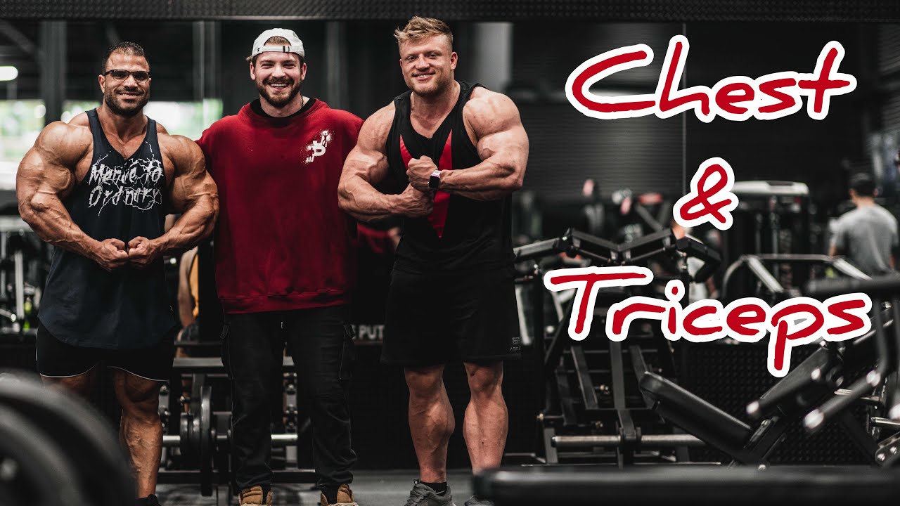 TRAINING WITH URS & MARK | تمرين صدر وتراي جبار مع بطل كلاسيك فيزيك