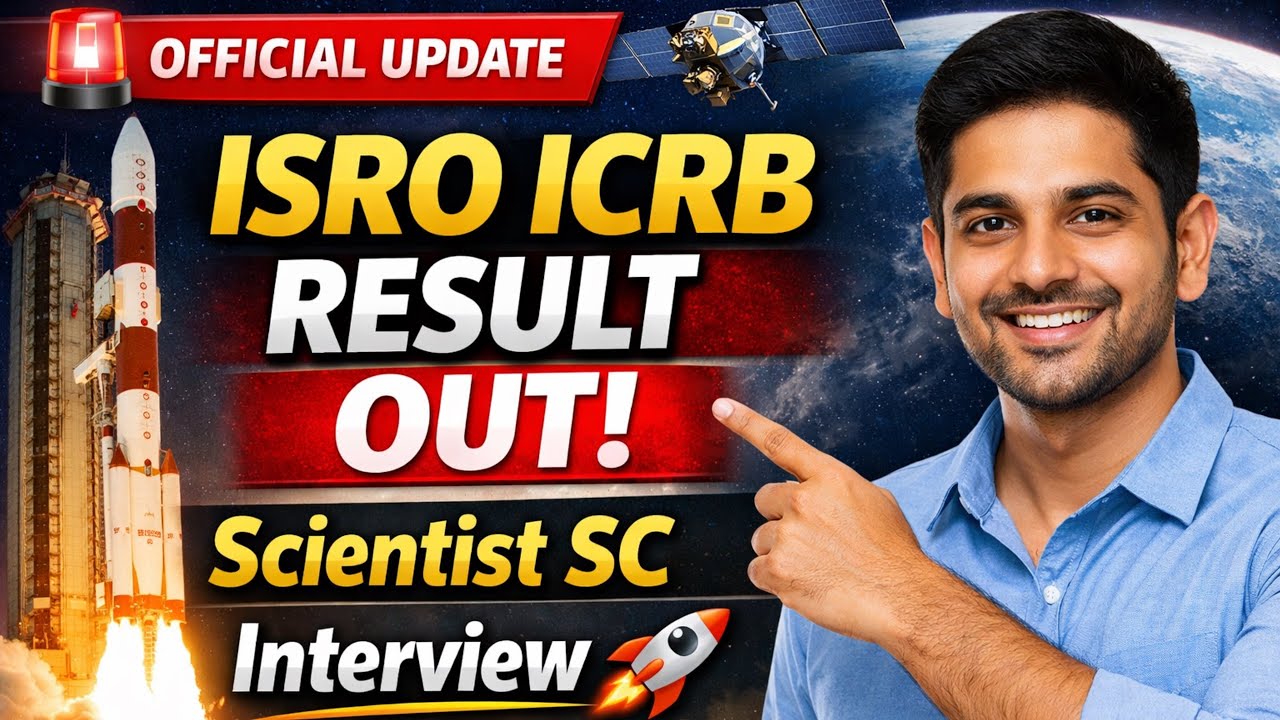 ISRO ICRB Scientist/Engineer SC Result OUT 🚨 Cutoff + Interview Shortlist #isro #gate #psujobs