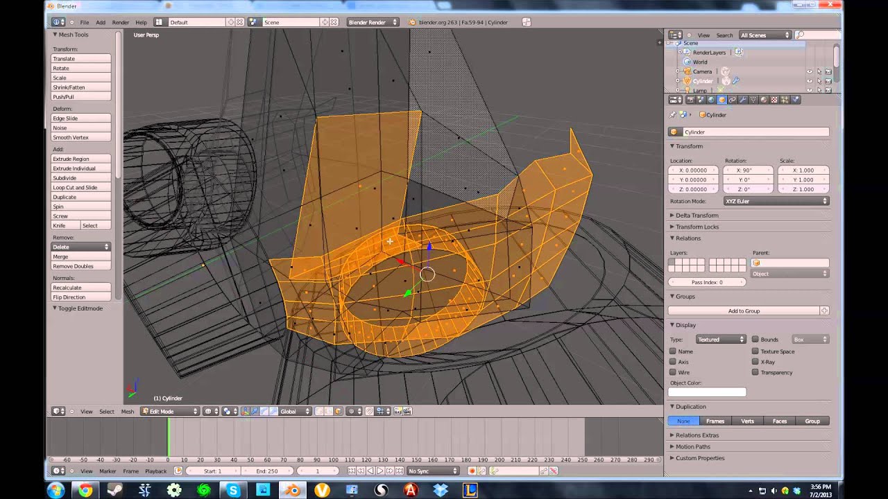 Gas Mask Speed Modeling (Part 1) [Blender 2.63]