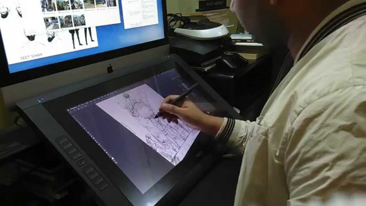 Drawing on Wacom Cintiq 22HD