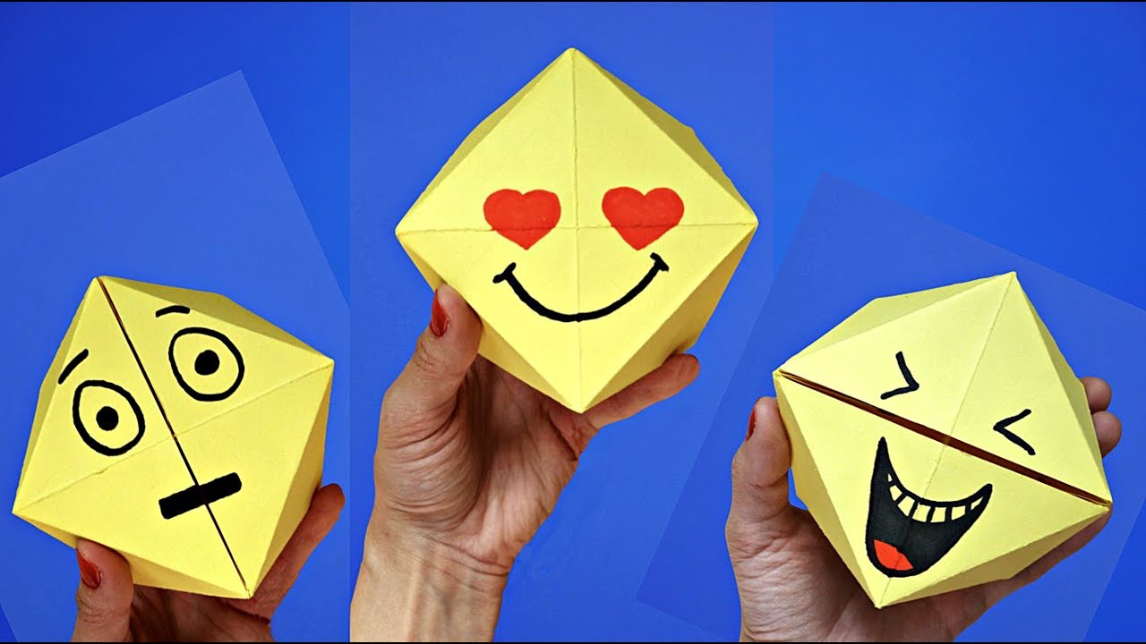 DIY toys for kids : emoji face changer | Easy origami games