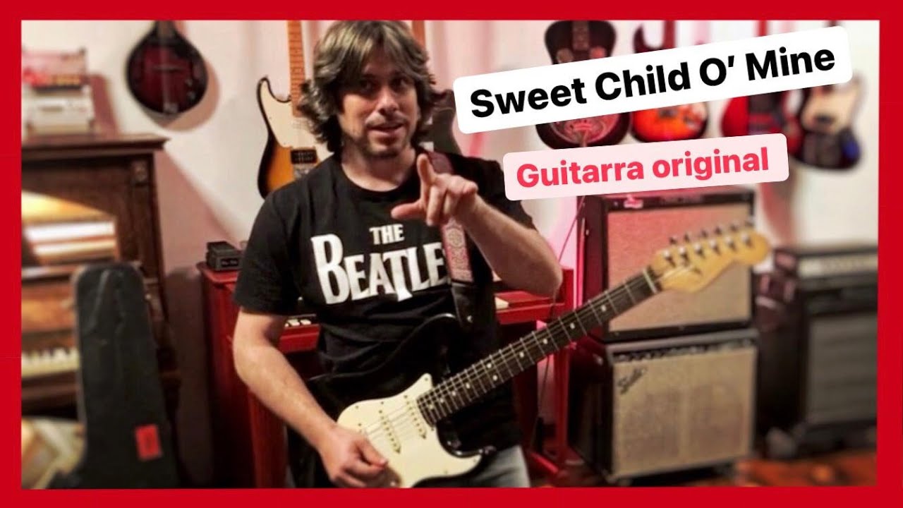 Cómo tocar SWEET CHILD O´ MINE 🎸🤘Tutorial Guitarra eléctrica