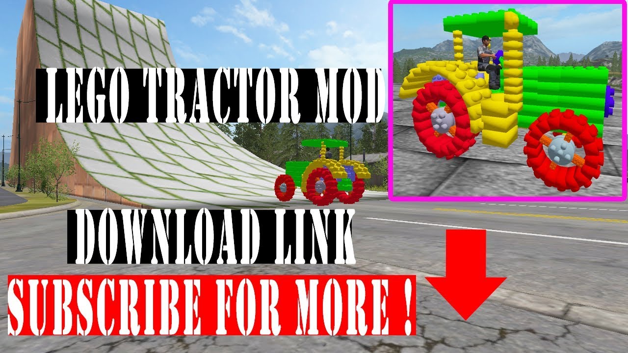 LEGO TRACTOR MOD, SECONDARY VERSION VS RAMP, Farming Simulator 17