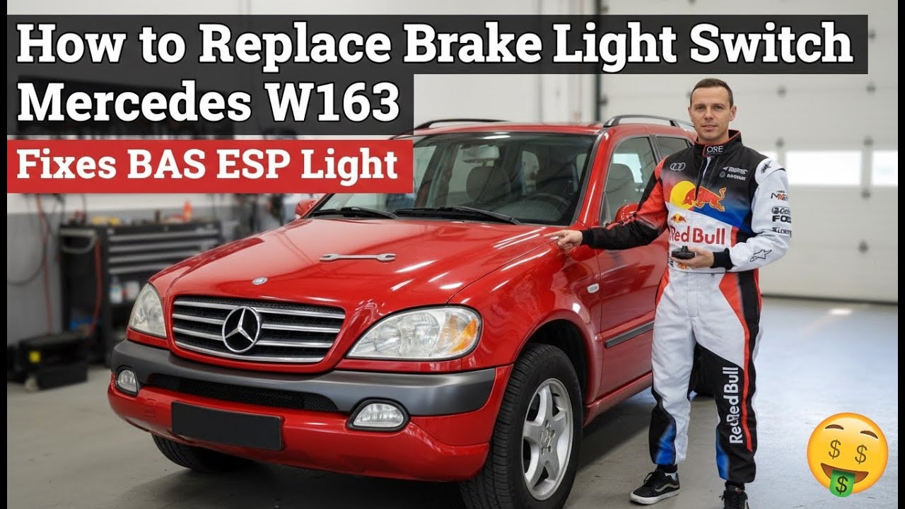 How to Replace Brake Light Switch Mercedes W163 (Fixes BAS ESP Light)