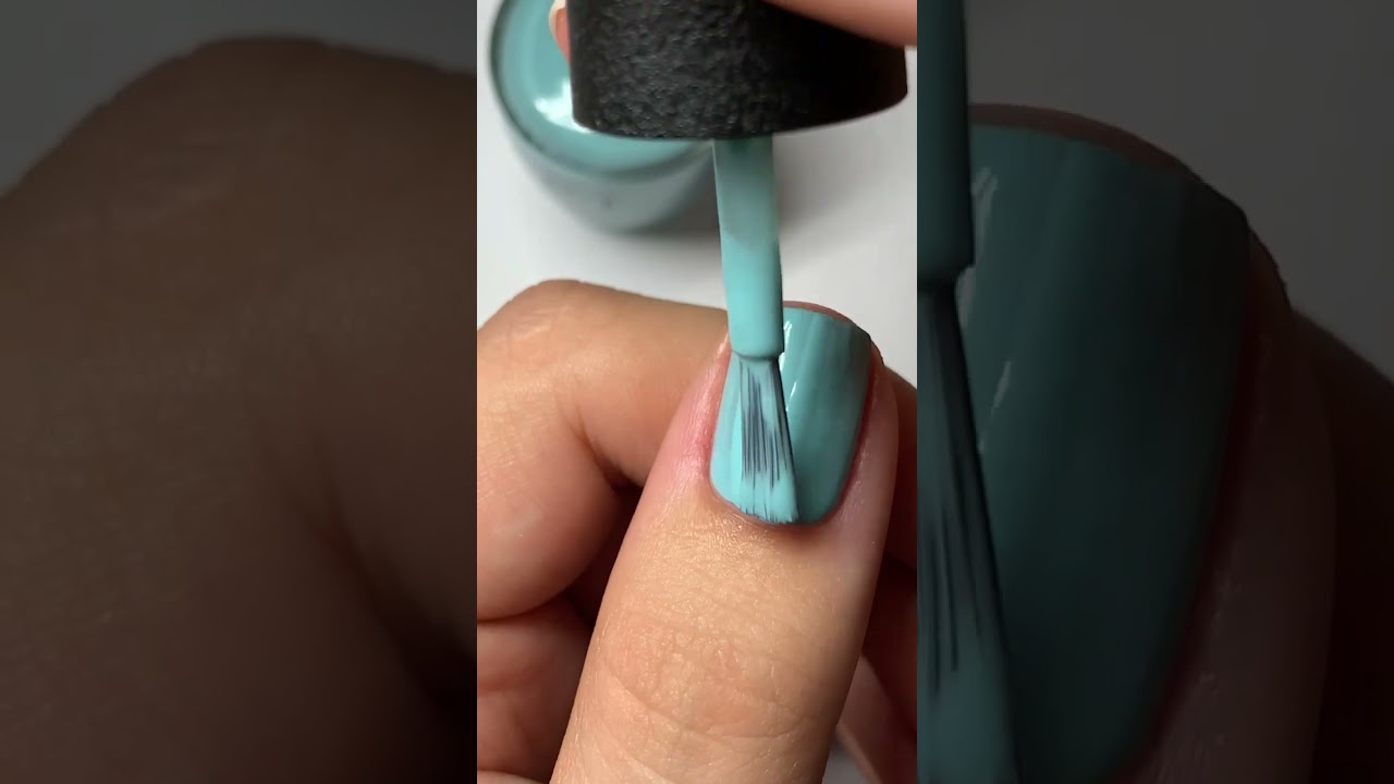 @abe.nailbabe sweeps on #NFTeaseMe, a turquoise cr&egrave;me from #MeMyselfAndOPI 💎 #shorts