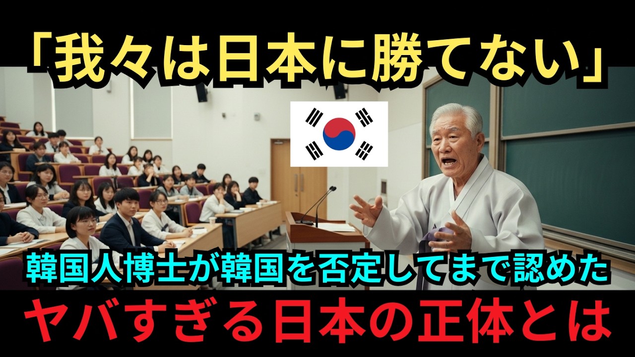 【海外の反応】「もう日本には一生勝てない」韓国博士が自国を否定してまで認めた、ヤバすぎる日本の正体とは