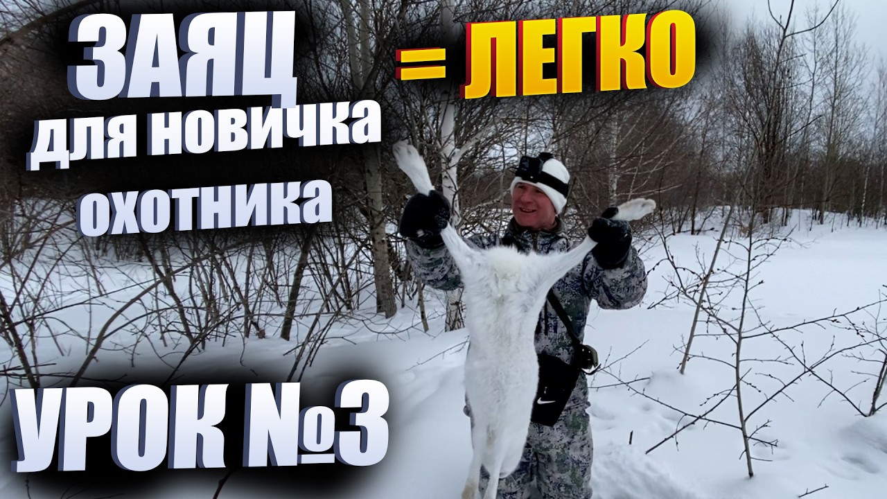 Уроки загонной охоты на ЗАЙЦА беляка № 3