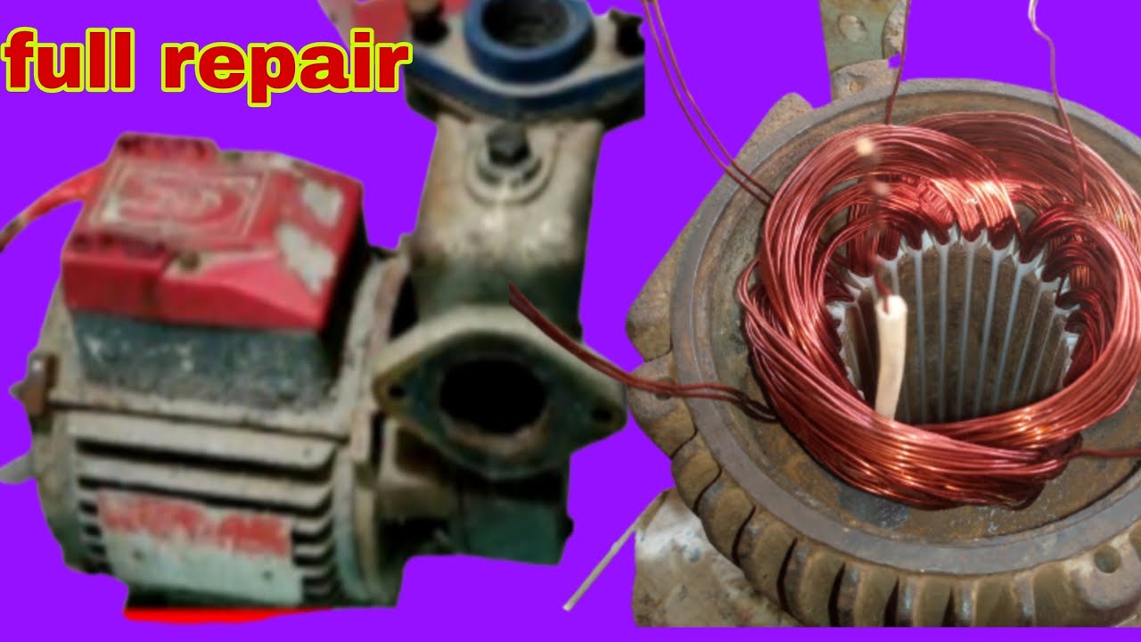 0.5 hp Crompton Greaves Minimaster II coil winding and Data|  1ph motor winding 1 HP motor repair