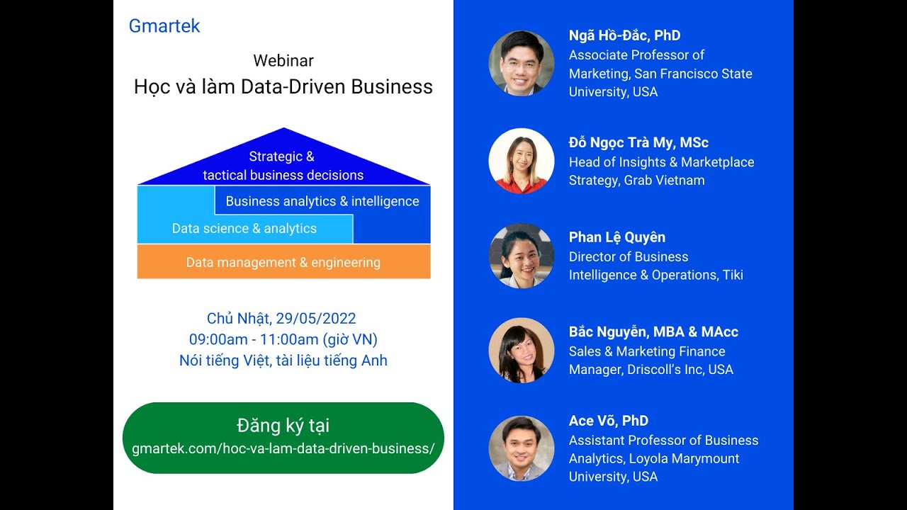Webinar: Học v&agrave; L&agrave;m Data-Driven Business