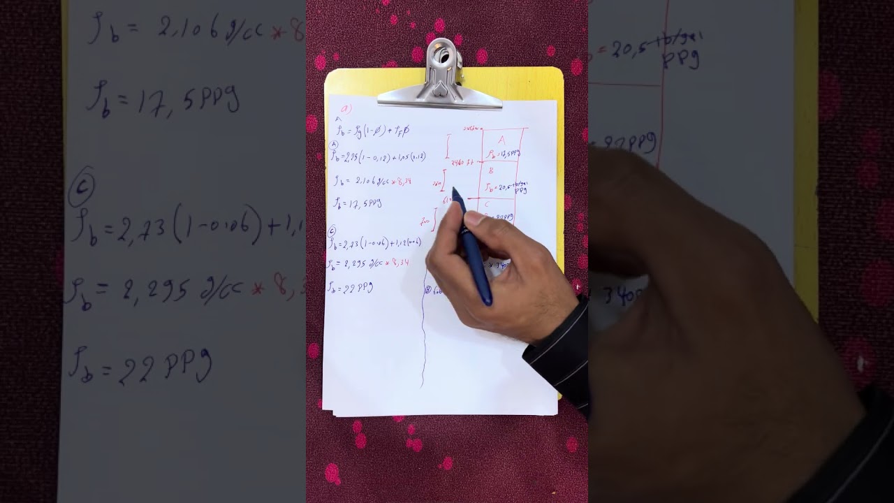 هندسة الحفر مسائل مهمة خاصة بالمحاضرة ( 4 , 5 )