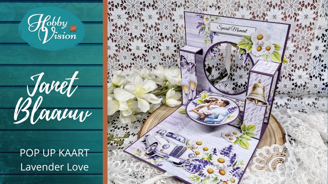 FBLive - Pop Up kaart / Lavender Love door Janet Blaauw - 20 maart