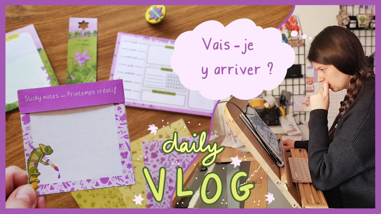 Créer une collection en 1 jour 😱 | Papeterie de printemps 🌼 | Studio Vlog 20