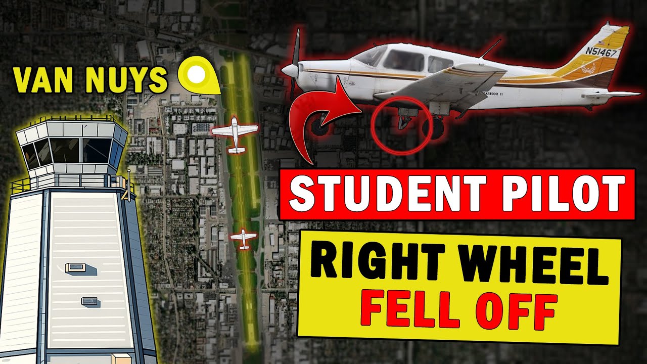 Student Pilot LOST HIS WHEEL on Takeoff | Emergency at Van Nuys