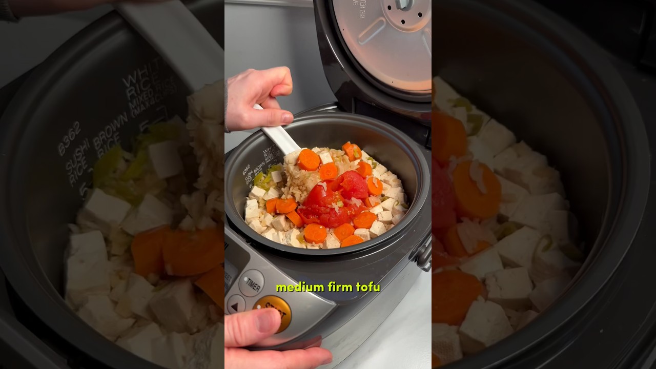 easy rice cooker meal #vegan