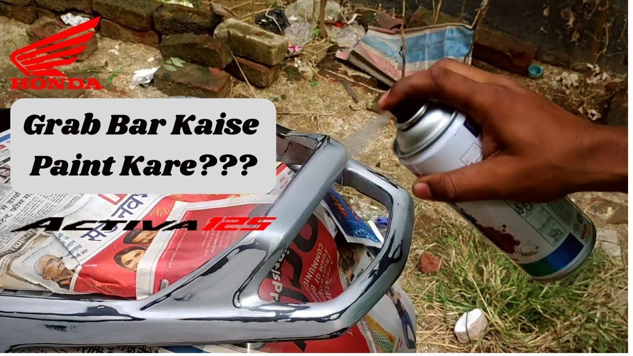 How to Paint Activa 125 Grab Bar at Home | How to Restore Grab Bar of Activa 125 paint | HONDA