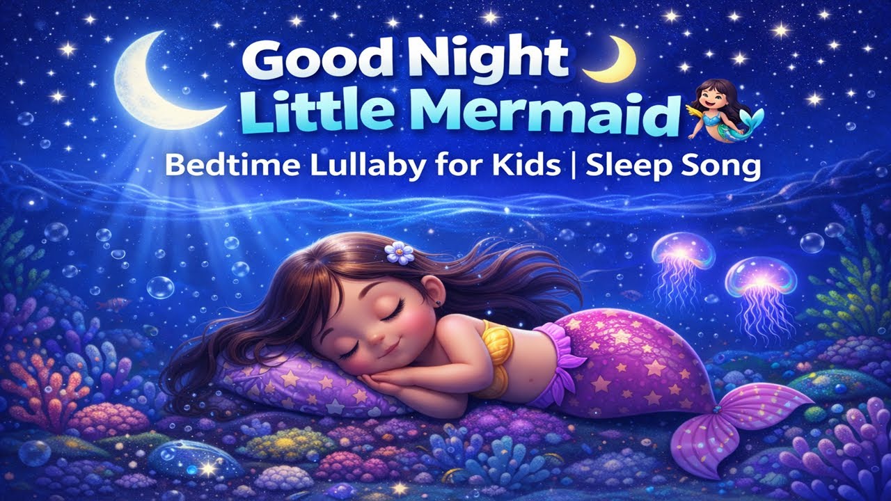Good Night Little Mermaid 🌙🧜‍♀️ | Bedtime Lullaby for Kids | Sleep Song
