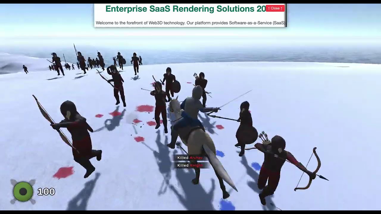 HUGE 200 Player Medieval Knight Battle! Battle For The Fort During A Cold Winter!