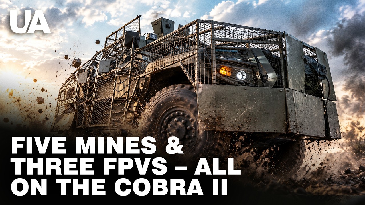 5 MINES AND 3 DRONES &mdash; IT SURVIVED! Cobra II saved special forces, even after losing its wheels!