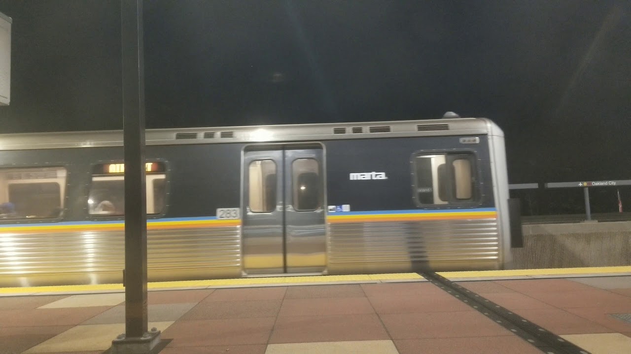MARTA Red Line: Full Ride Northbound from Airport to North Springs at night (11/16/2018)