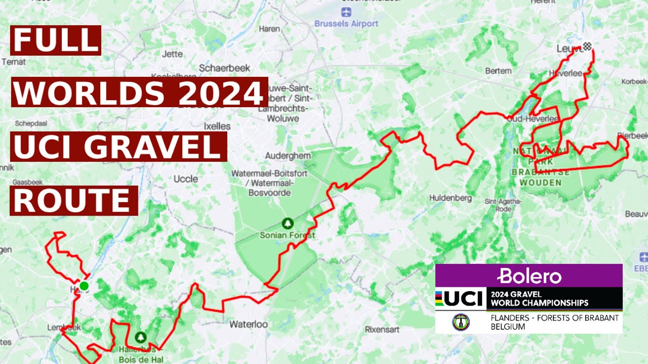 The full route UCI Gravel World Championships 2024 in Flanders