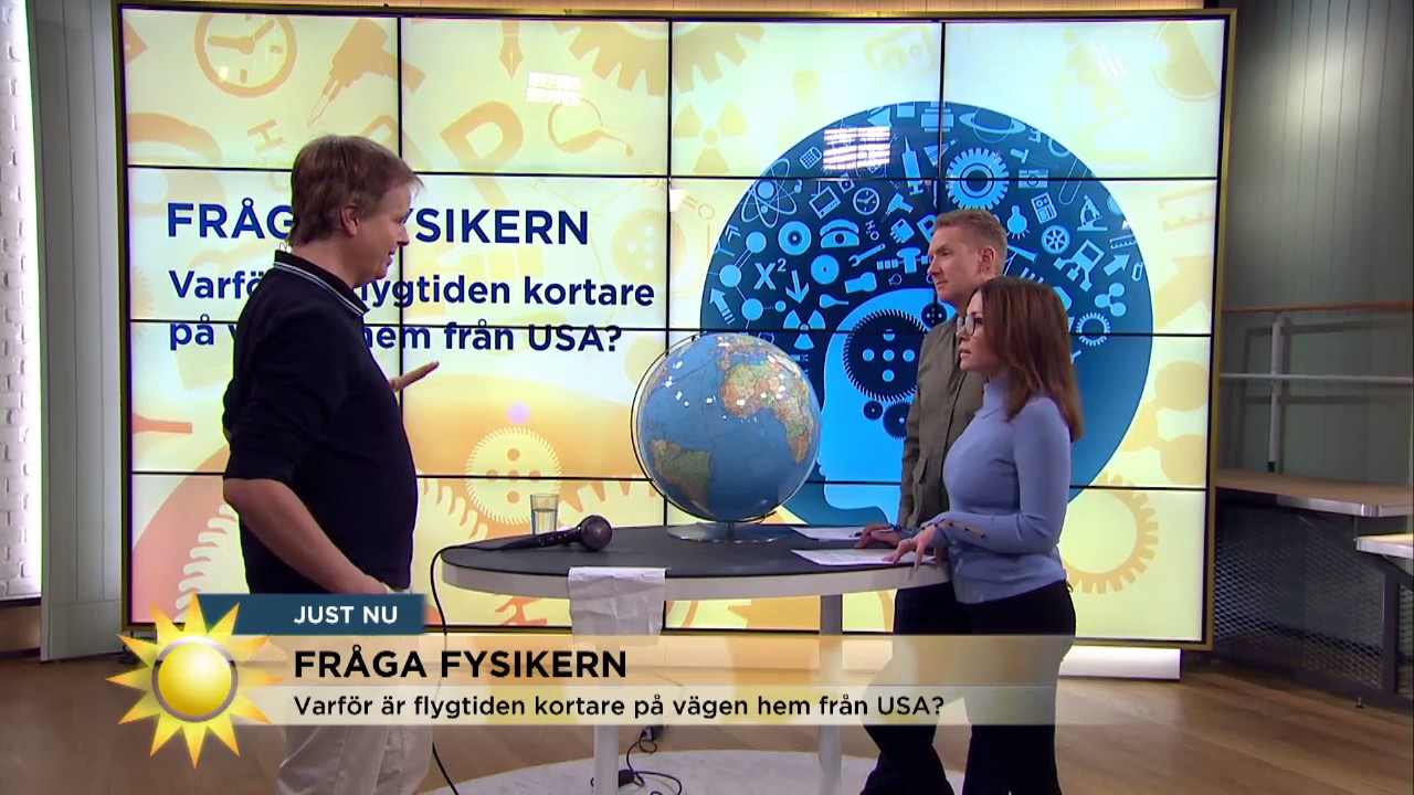 Därför är flygtiden kortare på väg hem från USA - Nyhetsmorgon (TV4)