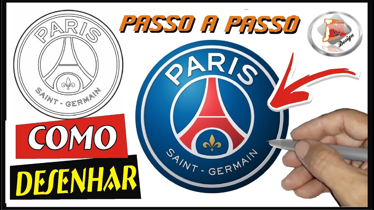 como desenhar o escudo do psg