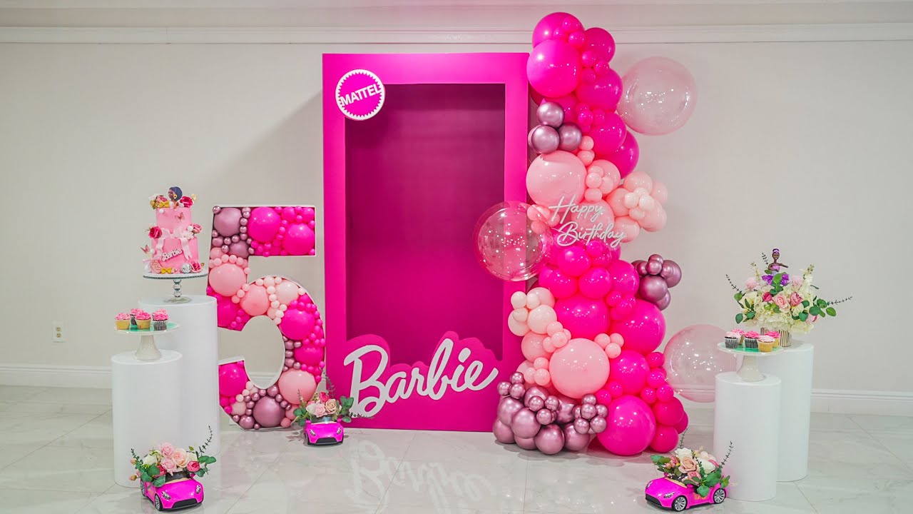 DIY Barbie Birthday Ideas: Centerpieces & Balloon Backdrops Decor!