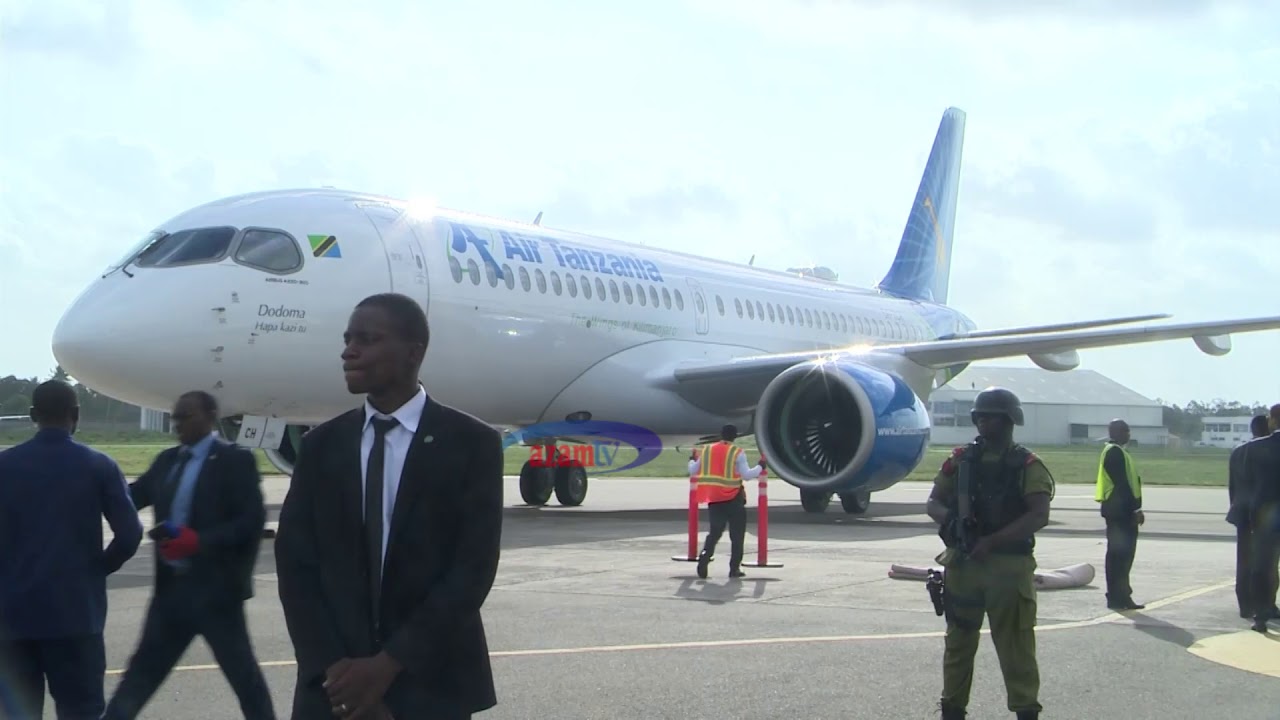 MAPOKEZI YA NDEGE MPYA YA TANZANIA AIRBUS A220-300