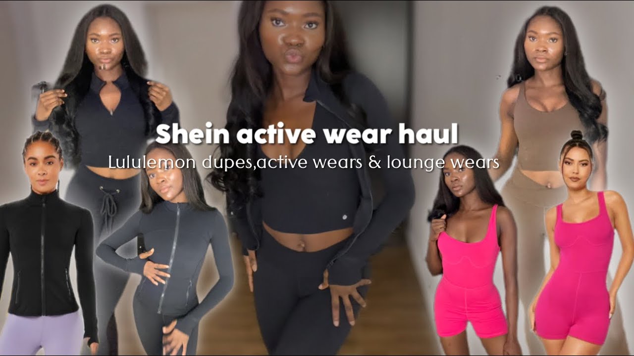 SHEIN ACTIVE/LOUNGE WEAR HAUL | Shein *Lululemon* dupes #sheinhaul #activewear #lululemondupe
