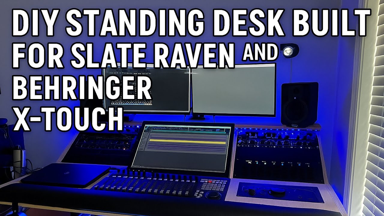 DIY Custom Studio Desk Build | Slate Raven + Behringer X-Touch + Standing Desk Setup