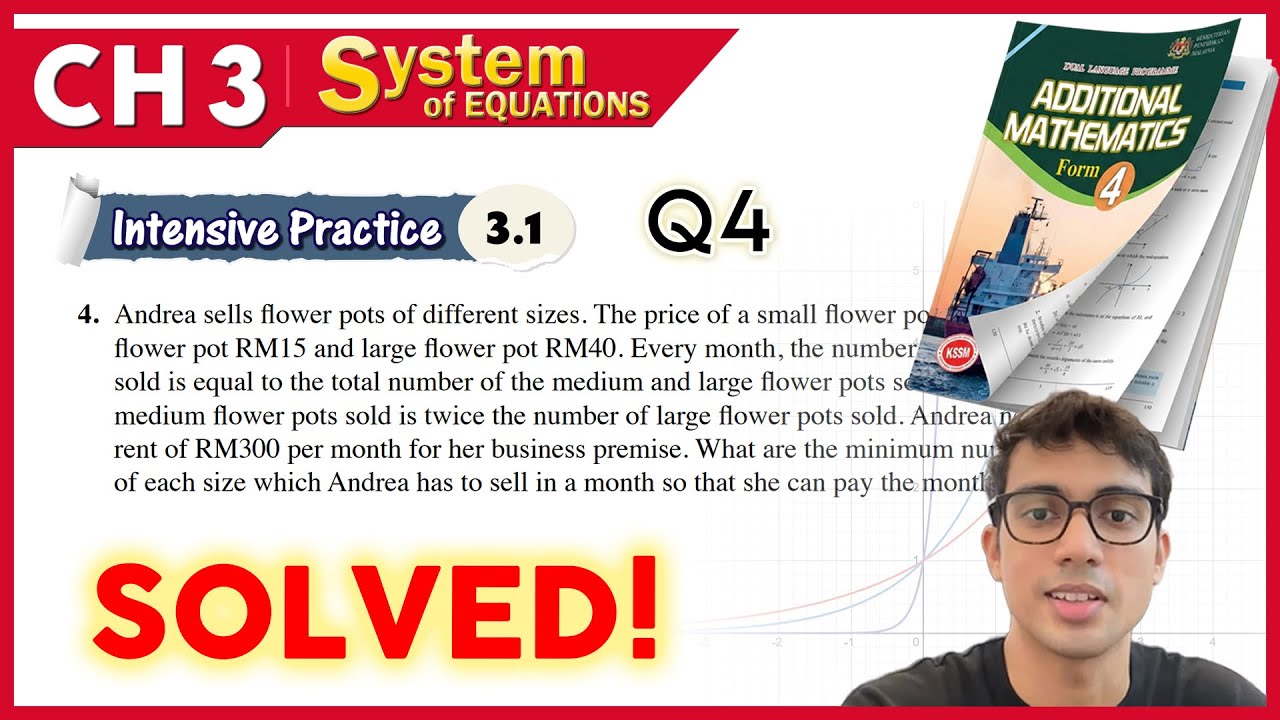 Intensive Practice 3.1 Q4  | Form 4 Add Maths Chapter 3
