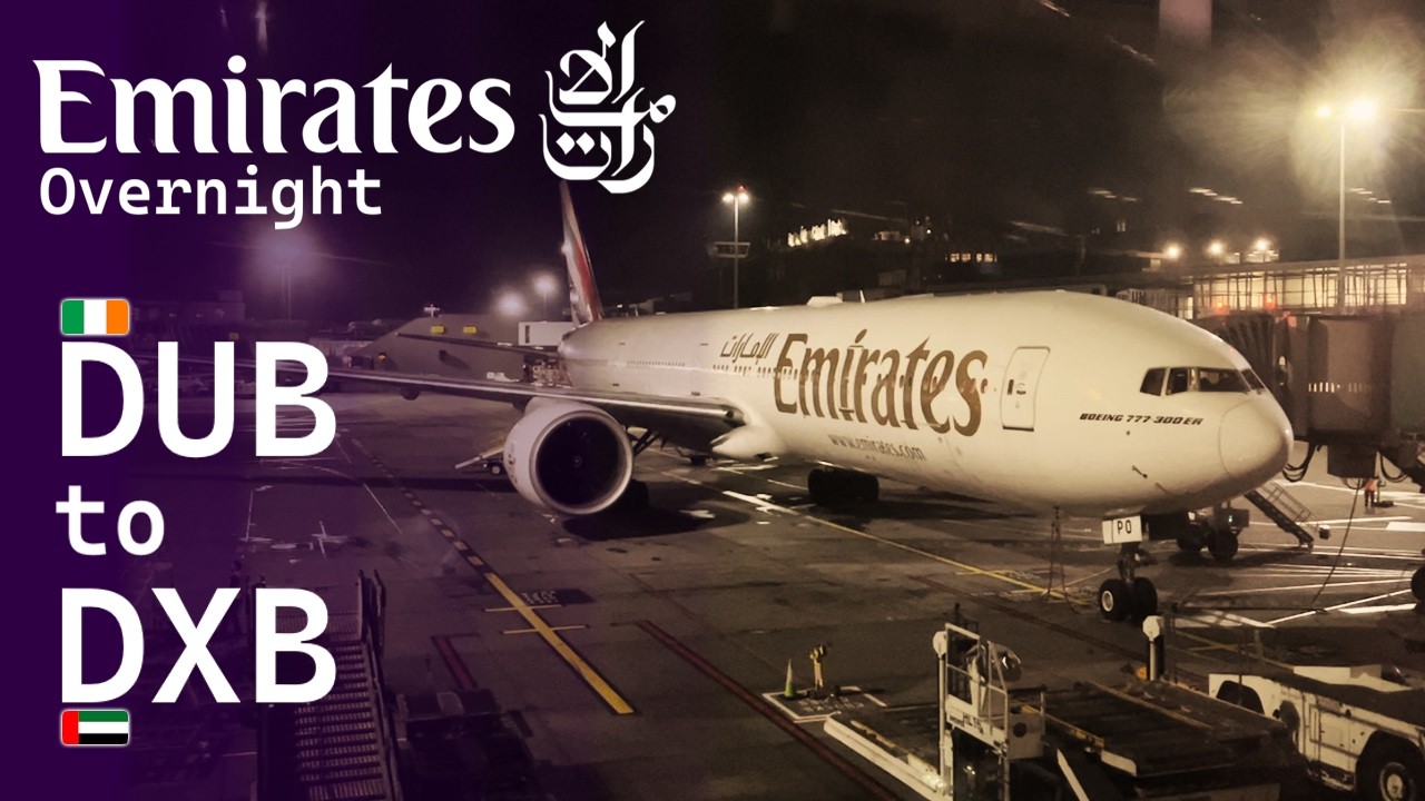 Is Emirates Economy Good Overnight? │Emirates Dublin to Dubai Review (HD)