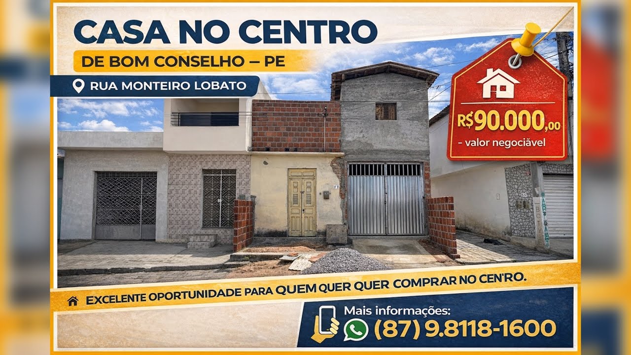 🏠 Casa na rua Monteiro Lobato 