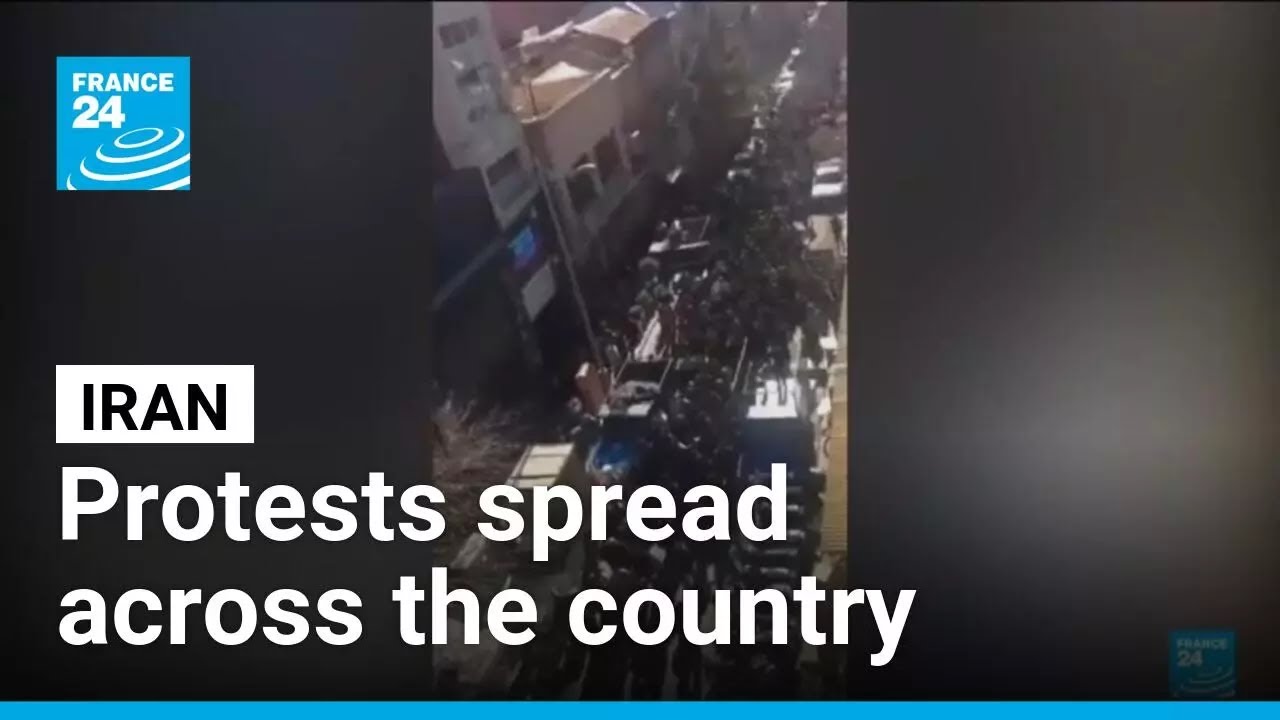 Protests spread across Iran, as the country faces unrest over economic struggles &bull; FRANCE 24