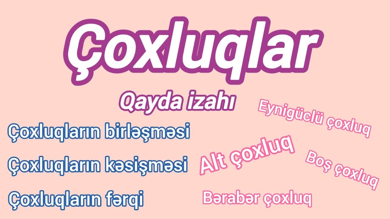 &Ccedil;oxluqlar // Qayda izahı