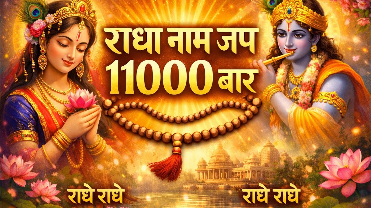सिर्फ 15 मिनट राधा नाम जप 🙏 | बदल जाएगी किस्मत |  राधा नाम जप लाइव | 11000 बार राधे राधे नाम सिमरन