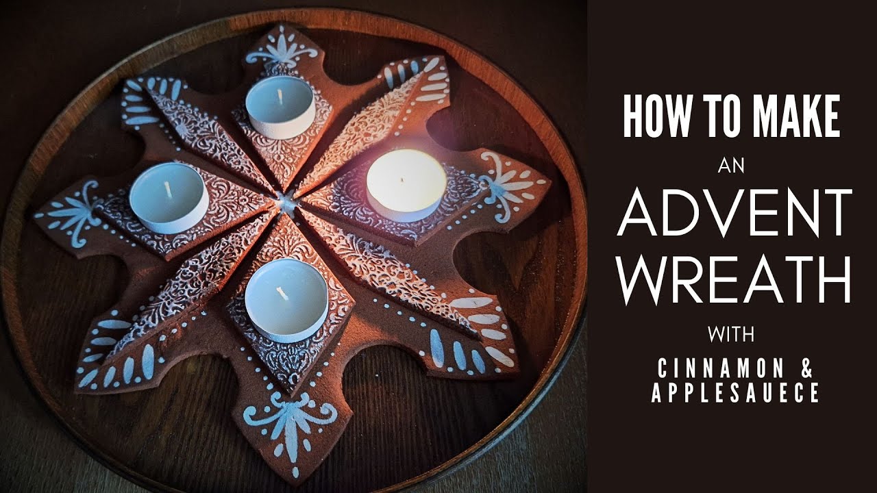 How to Make an Advent Wreath | Easy DIY Advent Wreath | Non-edible Gingerbreath Wreath