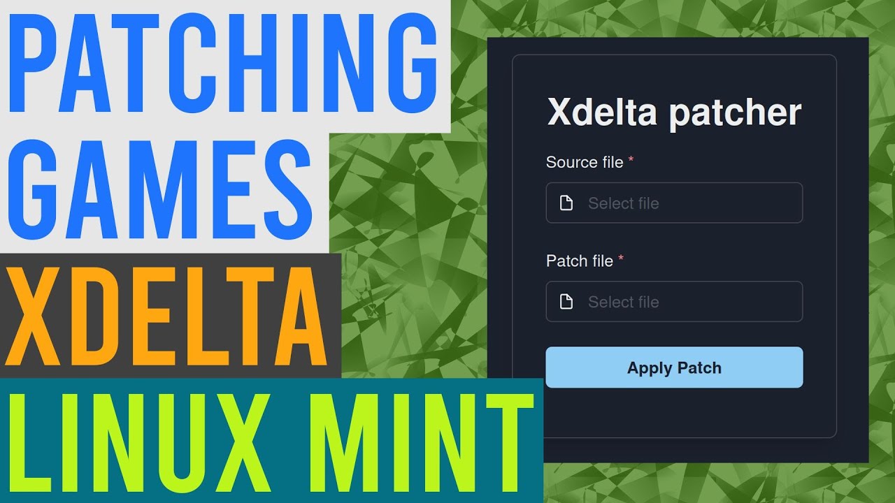 how to patch games/roms with xdelta online patcher & Delta Patcher gui on linux mint 22.1