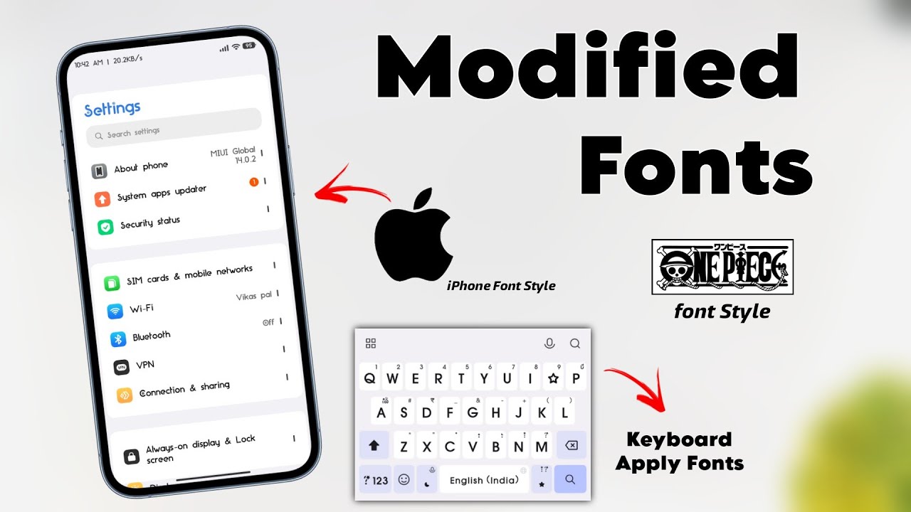 MIUI Modified Fonts In Xiaomi, Redmi & Poco Phones | One Piece Anime Font |  iPhone San Font Style 💛
