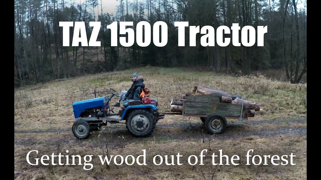 Homemade Tractor Skoda 1203 / TAZ 1500 Getting wood out of the forest | POV